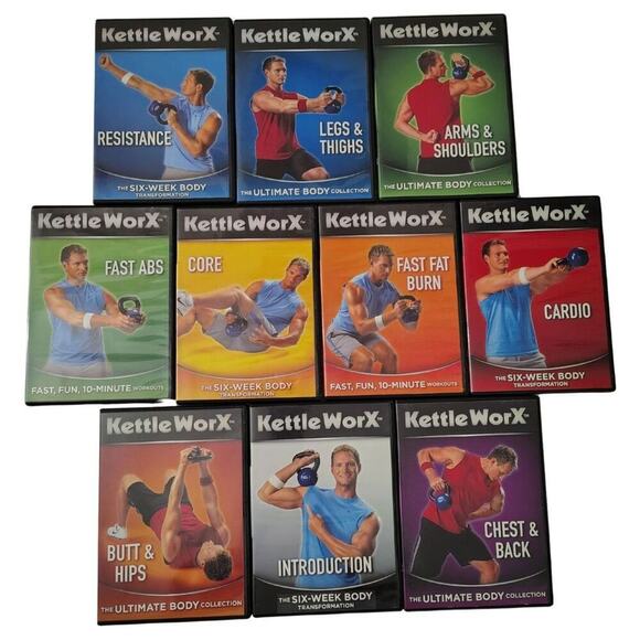 Kettle Worx The Six-Week Body Transformation 10 DVD Video Compilation Set - Picture 1 of 4